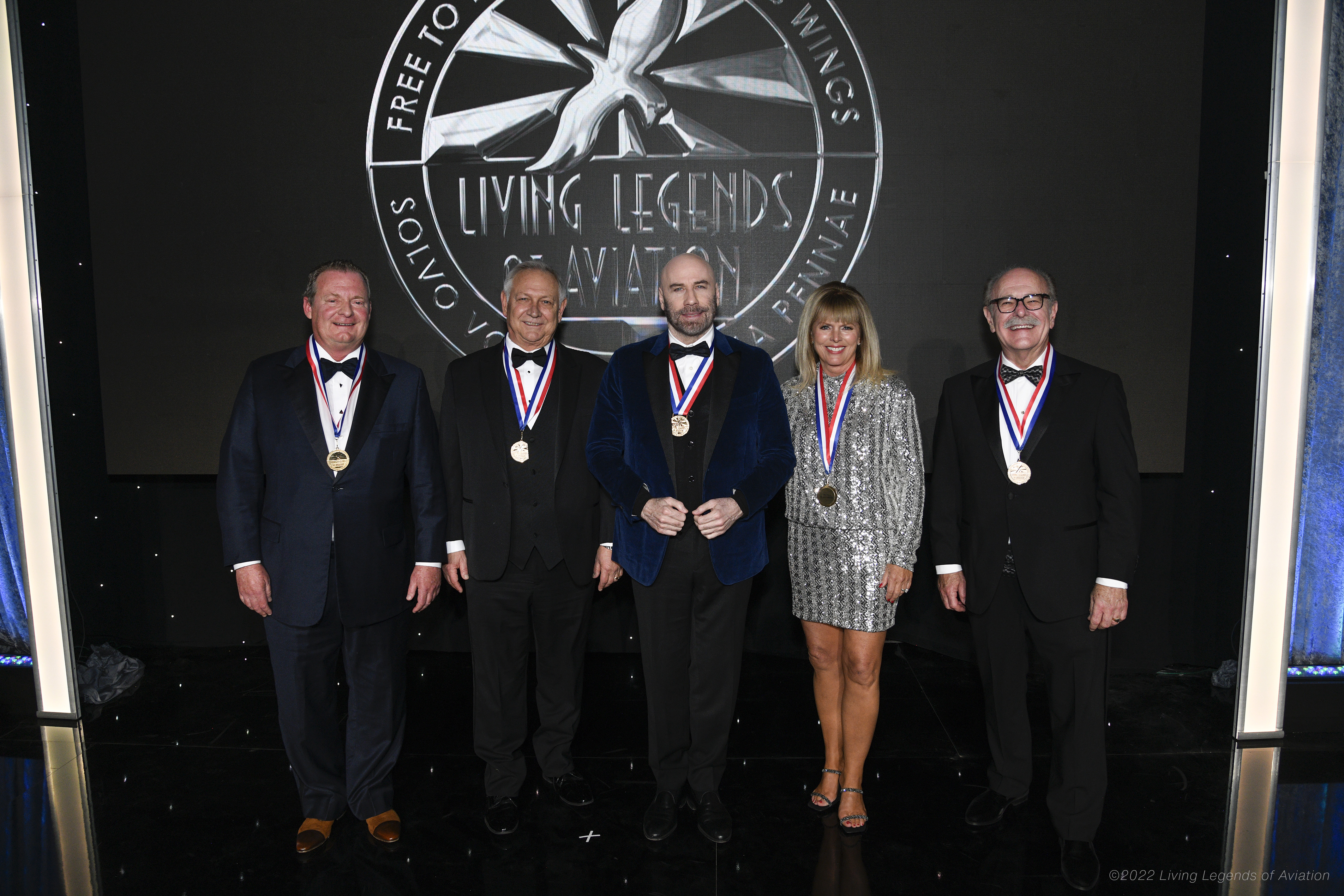 Craig Sincock with Inductees and John Travolta